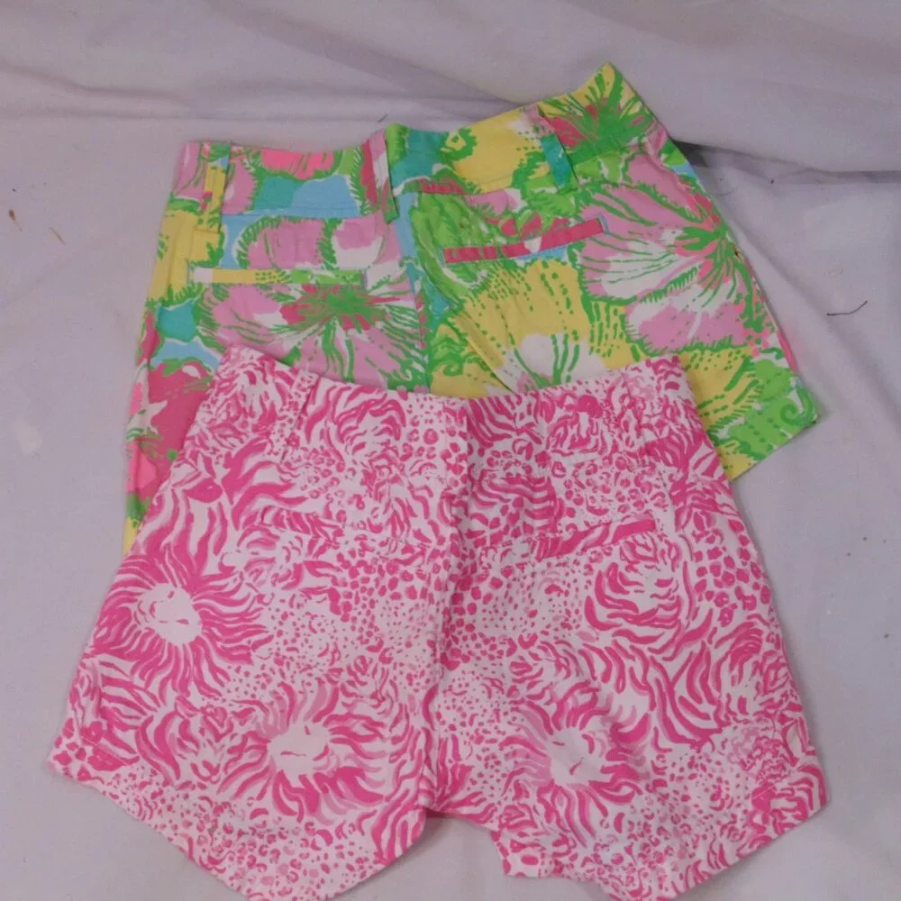 Lily Pulitzer The Callahan Short Womens 000 Lot of 2 Casual Chino Preppy - Picture 2 of 4